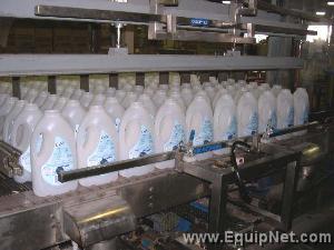 Liquid Filling Line, 32 head Pneumatic Scale Pneumflow Filler, 8 head Ronchi Capper