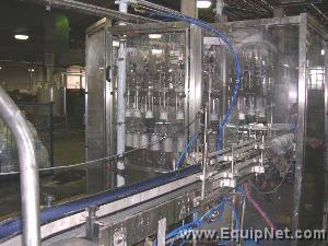 Liquid Filling Line, 32 head Pneumatic Scale Pneumflow Filler, 8 head Ronchi Capper
