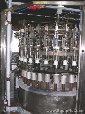 Liquid Filling Line, 32 head Pneumatic Scale Pneumflow Filler, 8 head Ronchi Capper
