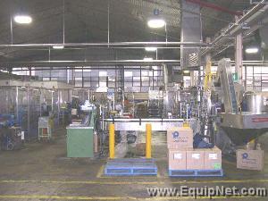 Liquid Filling Line, 32 head Pneumatic Scale Pneumflow Filler, 8 head Ronchi Capper
