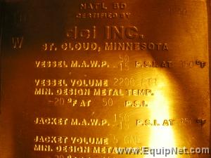 DCI 2200 Liter Platform Mounted Jacketed Stainless Steel Tank