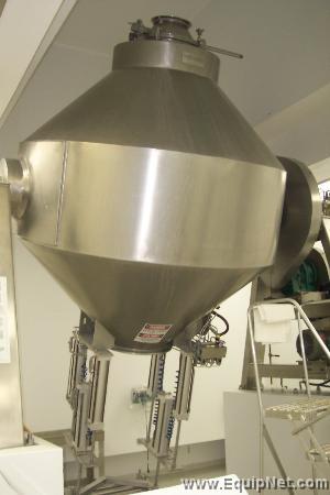 Gemco 100 Cubic Foot Stainless Steel Double Cone Blender with Gemcomatic Loader