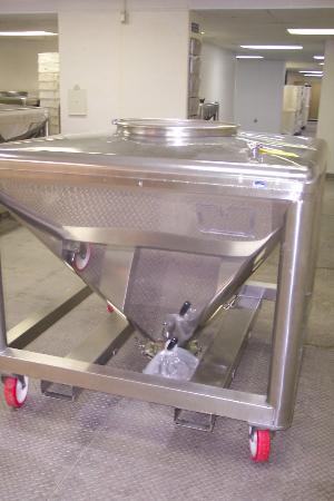 Lot of (5) Custom Made Stainless Steel Portable Tote Bins