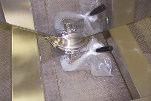 Lot of (5) Custom Made Stainless Steel Portable Tote Bins