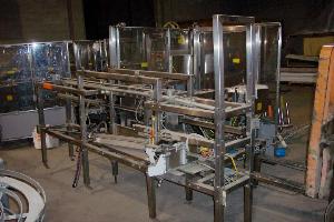 Schneider Stainless Steel Horizontal Case Packer with Case Elevator