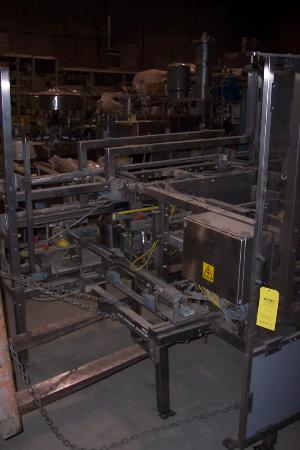 Schneider Stainless Steel Horizontal Case Packer with Case Elevator