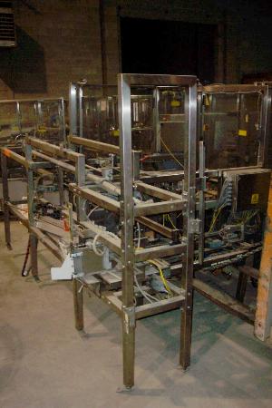 Schneider Stainless Steel Horizontal Case Packer with Case Elevator