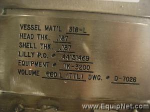 Lot of (3) Unused 660 Liter Northland Stainless Steel Platform Mounted Tanks