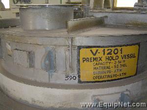 SS316L Premix Hold Vessel - 3.84m3 cap,