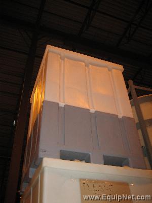 Lot of 3 Square Stackable Plastic Totes