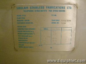 Sinclair  Stainless Steel Jacketted Tank  on Weigh Cells with a Stirrer.