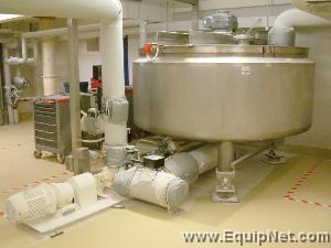Sinclair  Stainless Steel Jacketted Tank  on Weigh Cells with a Stirrer.